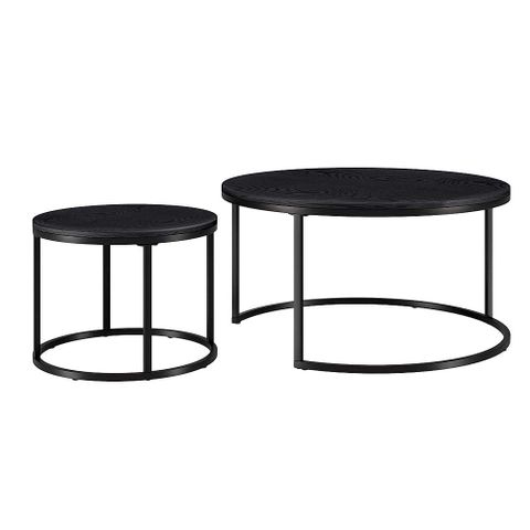 Best Buy: Camden&Wells Watson Nesting Coffee Table (Set Of 2) Blackened ... regarding Norden Coffee Table Set (2-Piece) Black & Bronze